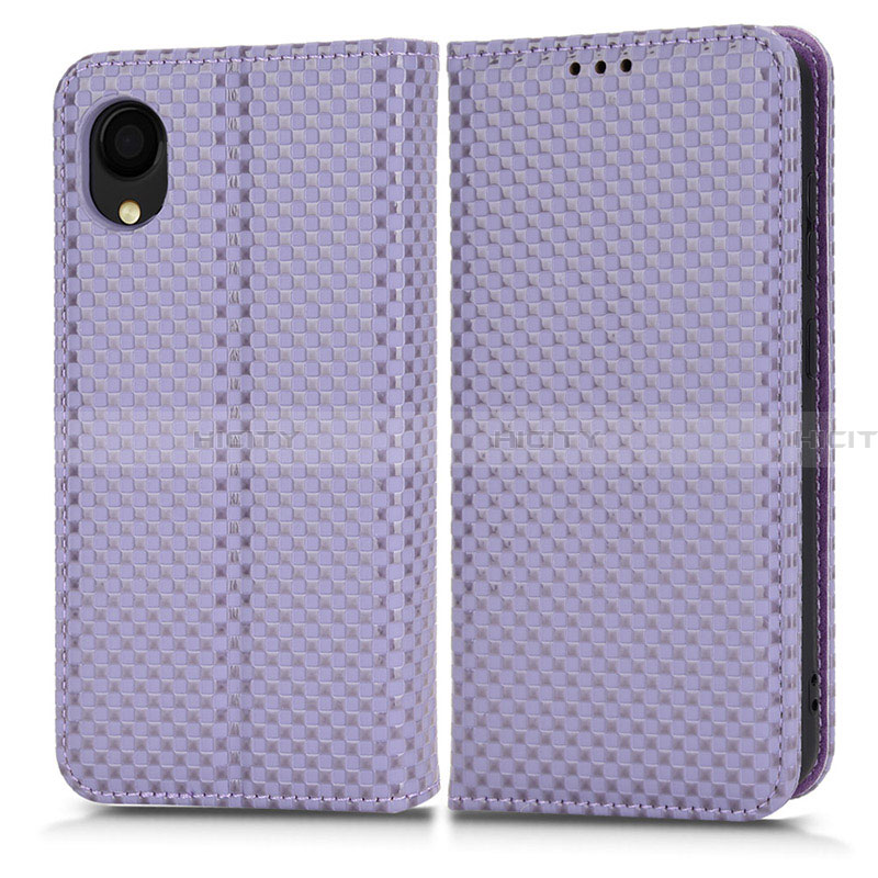 Handytasche Stand Schutzhülle Flip Leder Hülle C03X für Samsung Galaxy A22 5G SC-56B Violett