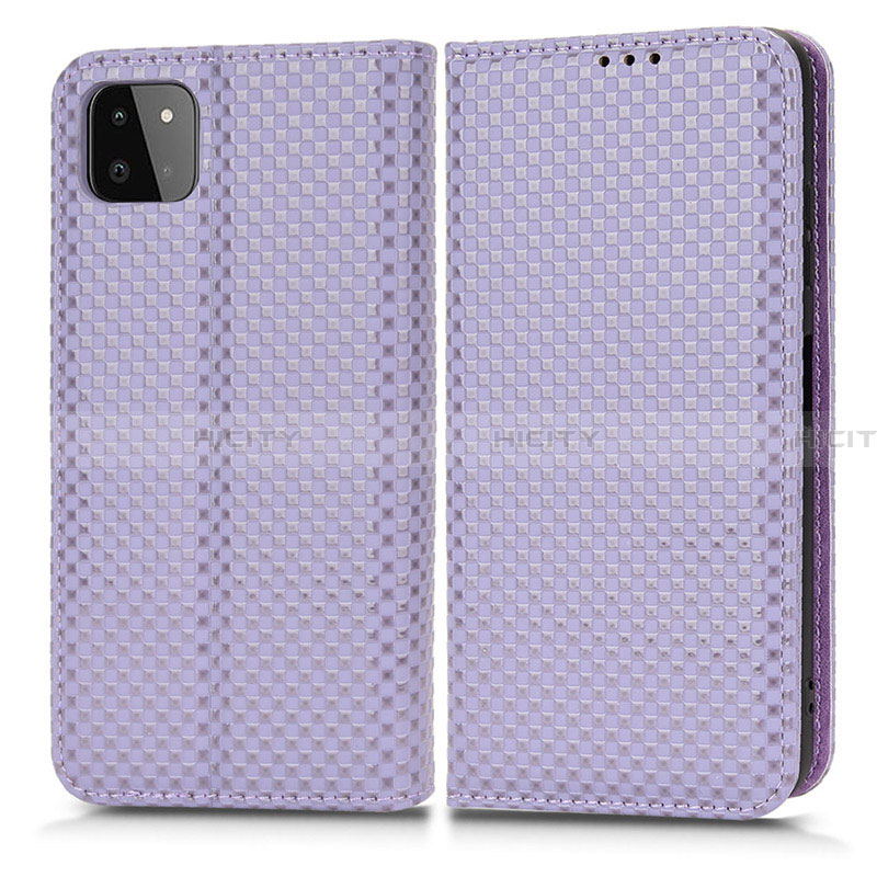 Handytasche Stand Schutzhülle Flip Leder Hülle C03X für Samsung Galaxy A22 5G Violett Plus