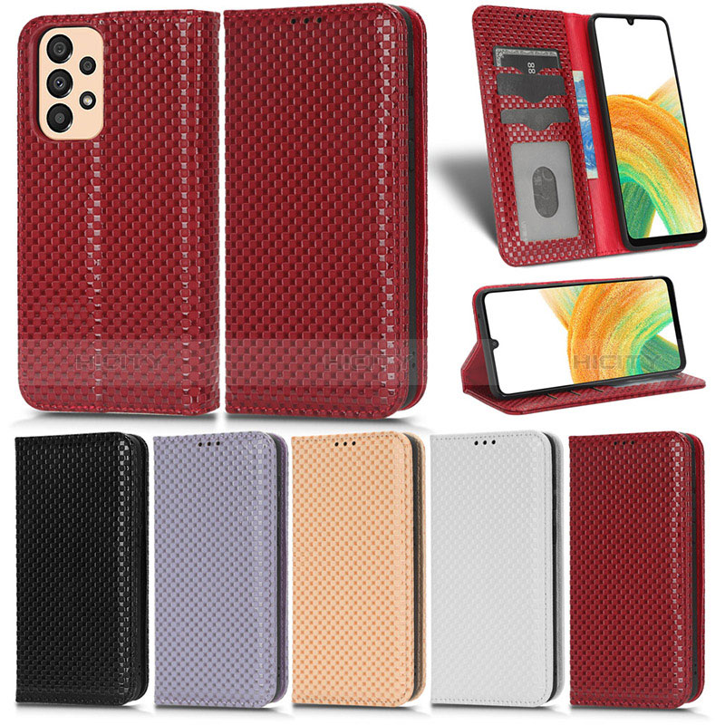 Handytasche Stand Schutzhülle Flip Leder Hülle C03X für Samsung Galaxy A23 5G groß