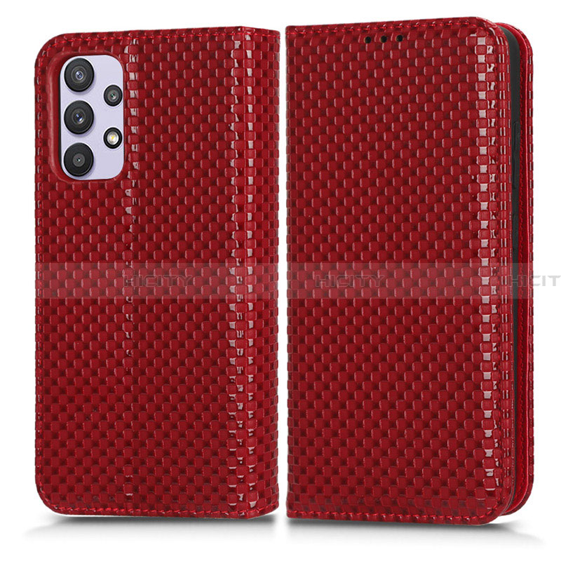 Handytasche Stand Schutzhülle Flip Leder Hülle C03X für Samsung Galaxy A32 5G Rot