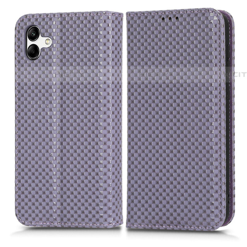 Handytasche Stand Schutzhülle Flip Leder Hülle C03X für Samsung Galaxy F04 Violett