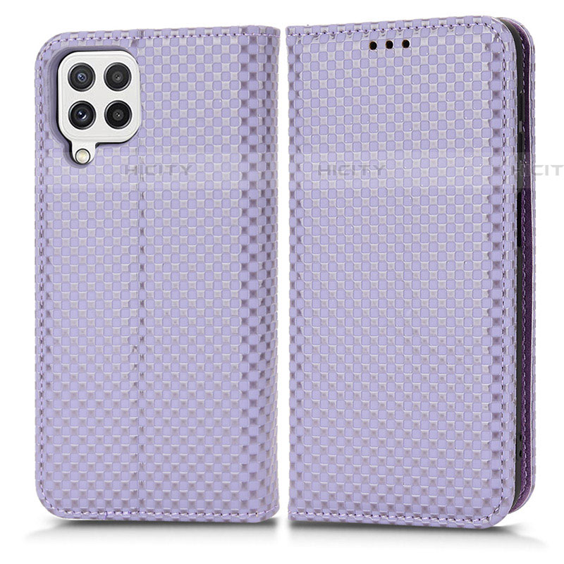 Handytasche Stand Schutzhülle Flip Leder Hülle C03X für Samsung Galaxy F22 4G Violett