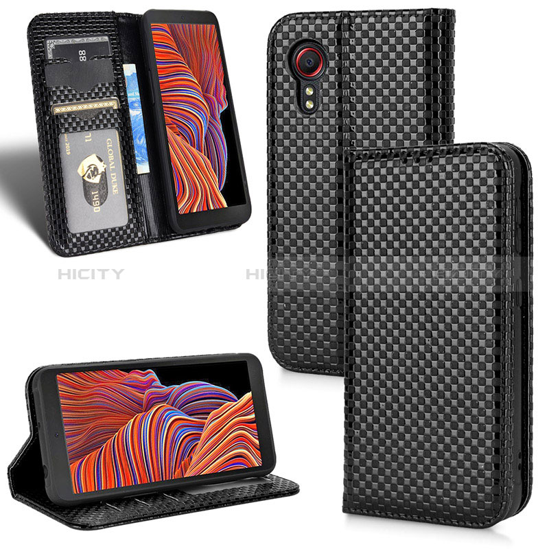 Handytasche Stand Schutzhülle Flip Leder Hülle C03X für Samsung Galaxy XCover 5 SM-G525F groß