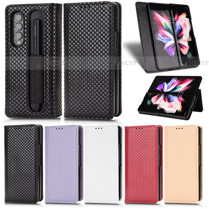 Handytasche Stand Schutzhülle Flip Leder Hülle C03X für Samsung Galaxy Z Fold4 5G groß