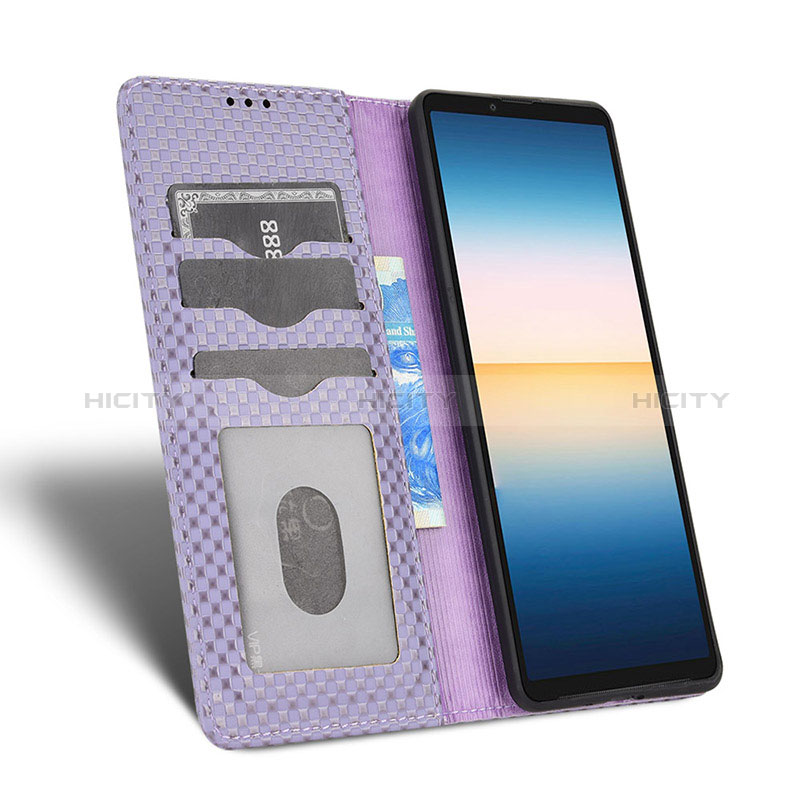 Handytasche Stand Schutzhülle Flip Leder Hülle C03X für Sony Xperia 1 III groß