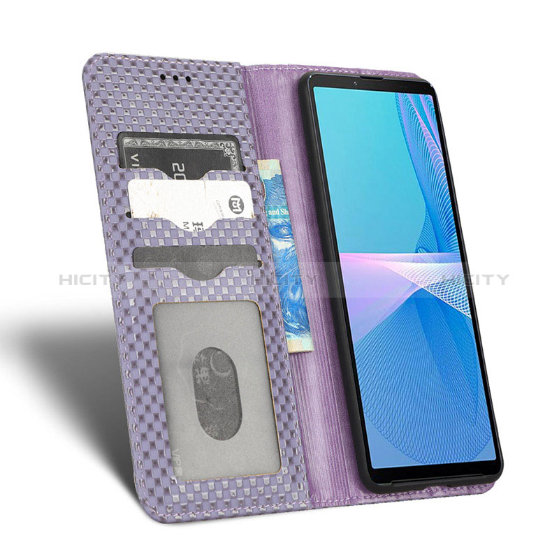 Handytasche Stand Schutzhülle Flip Leder Hülle C03X für Sony Xperia 10 III SO-52B groß