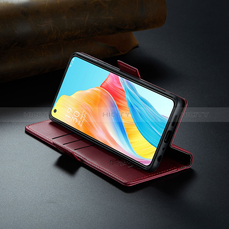 Handytasche Stand Schutzhülle Flip Leder Hülle C04S für Oppo A78 4G groß