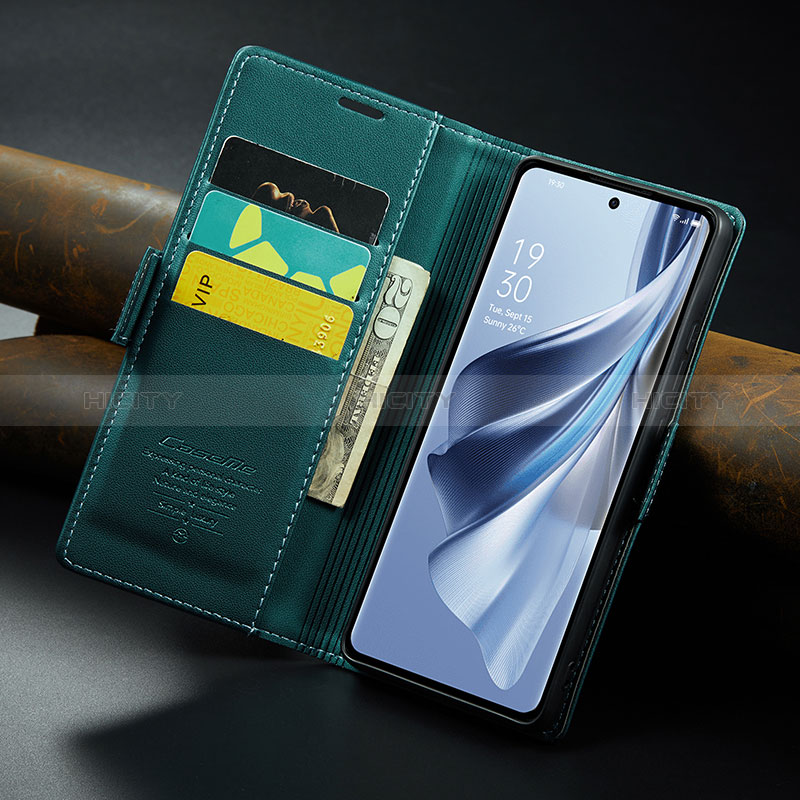 Handytasche Stand Schutzhülle Flip Leder Hülle C04S für Oppo Reno10 Pro 5G groß