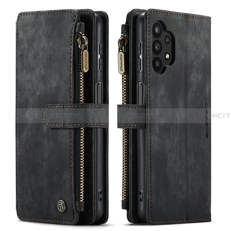 Handytasche Stand Schutzhülle Flip Leder Hülle C04S für Samsung Galaxy A32 4G Schwarz