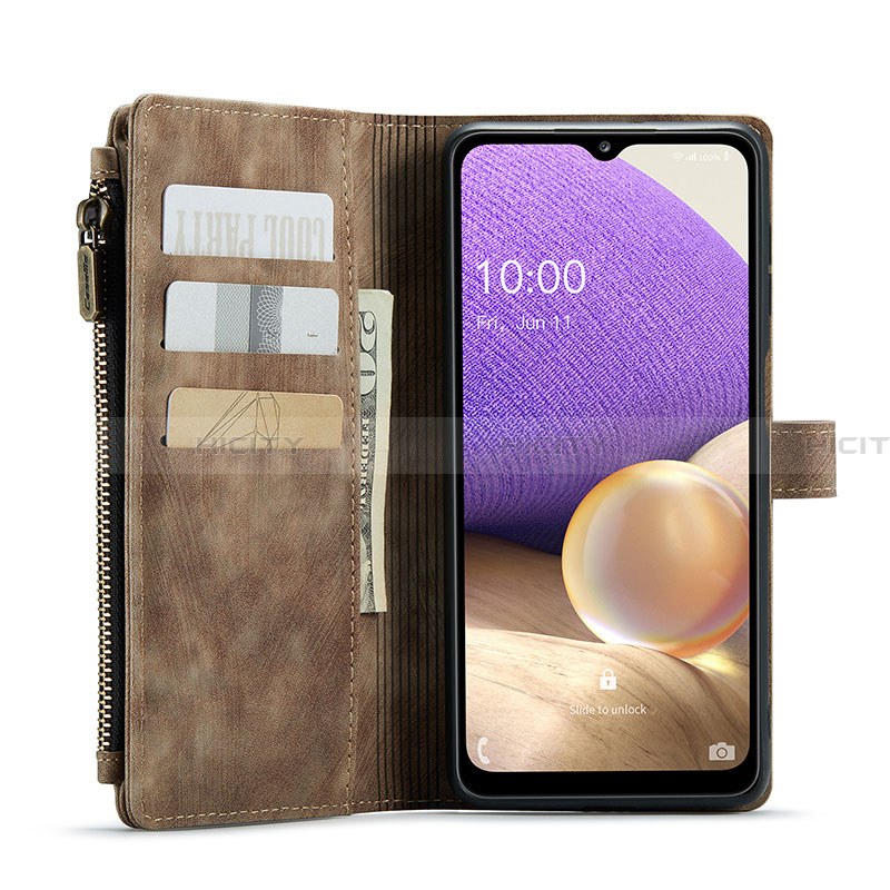 Handytasche Stand Schutzhülle Flip Leder Hülle C04S für Samsung Galaxy A32 5G groß