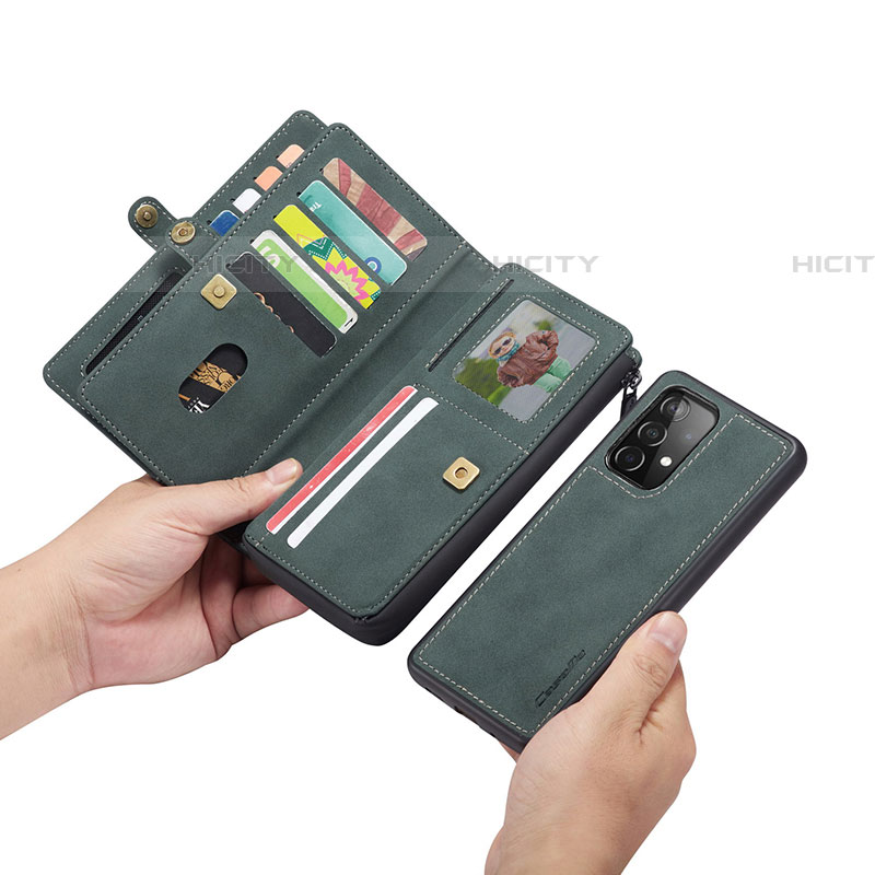 Handytasche Stand Schutzhülle Flip Leder Hülle C04S für Samsung Galaxy A52 5G groß