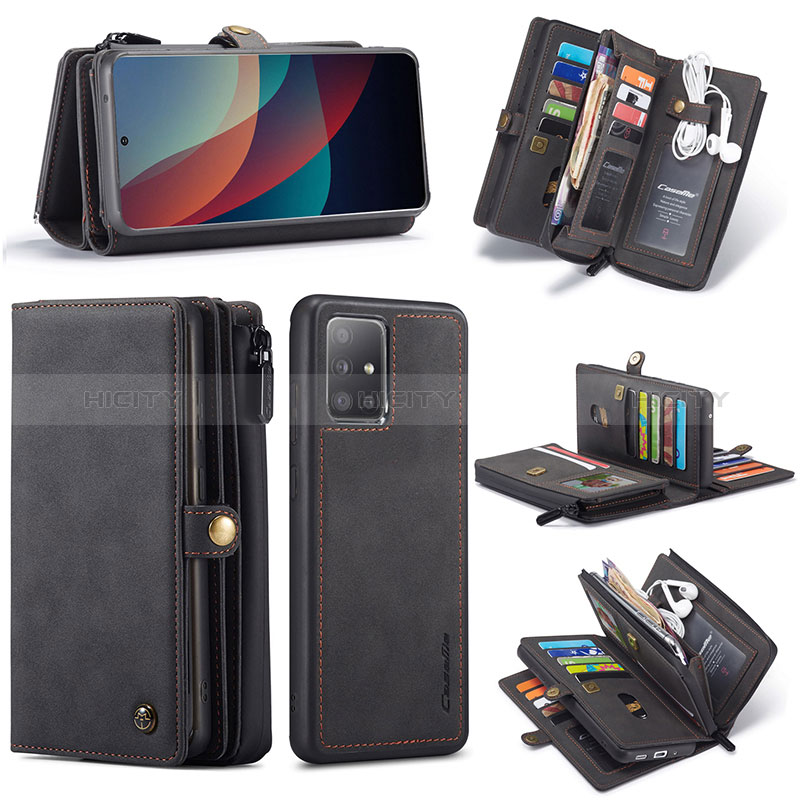 Handytasche Stand Schutzhülle Flip Leder Hülle C04S für Samsung Galaxy A71 4G A715 groß