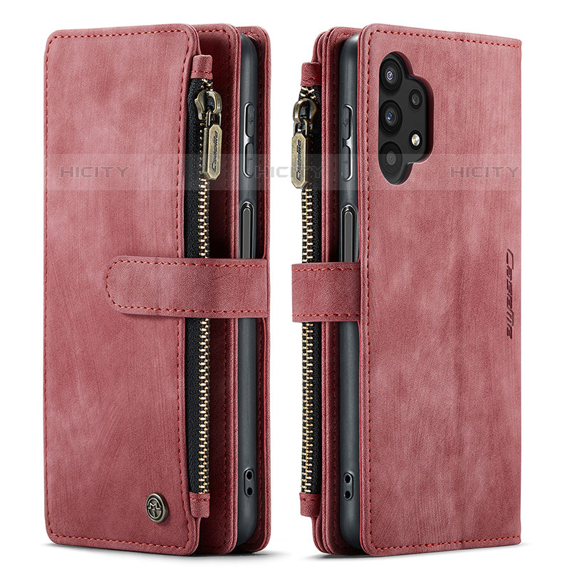 Handytasche Stand Schutzhülle Flip Leder Hülle C04S für Samsung Galaxy M32 5G Rot