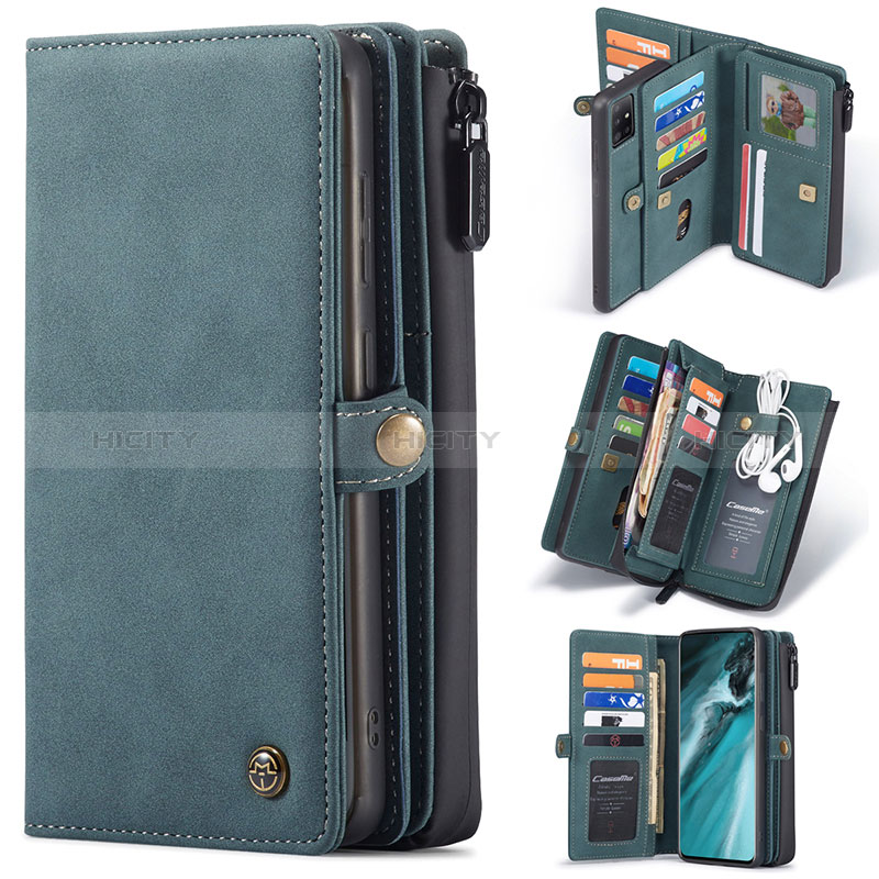 Handytasche Stand Schutzhülle Flip Leder Hülle C04S für Samsung Galaxy M40S Blau