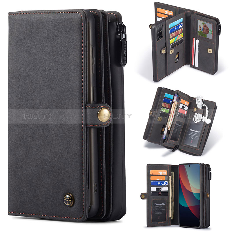 Handytasche Stand Schutzhülle Flip Leder Hülle C04S für Samsung Galaxy M40S Schwarz Plus