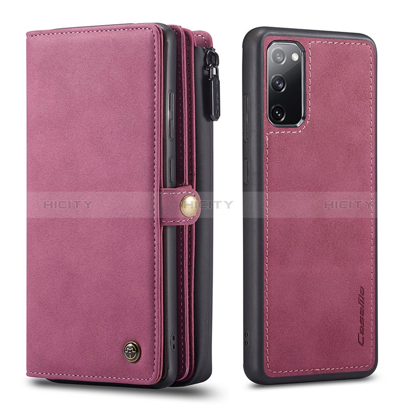 Handytasche Stand Schutzhülle Flip Leder Hülle C04S für Samsung Galaxy S20 Lite 5G Rot