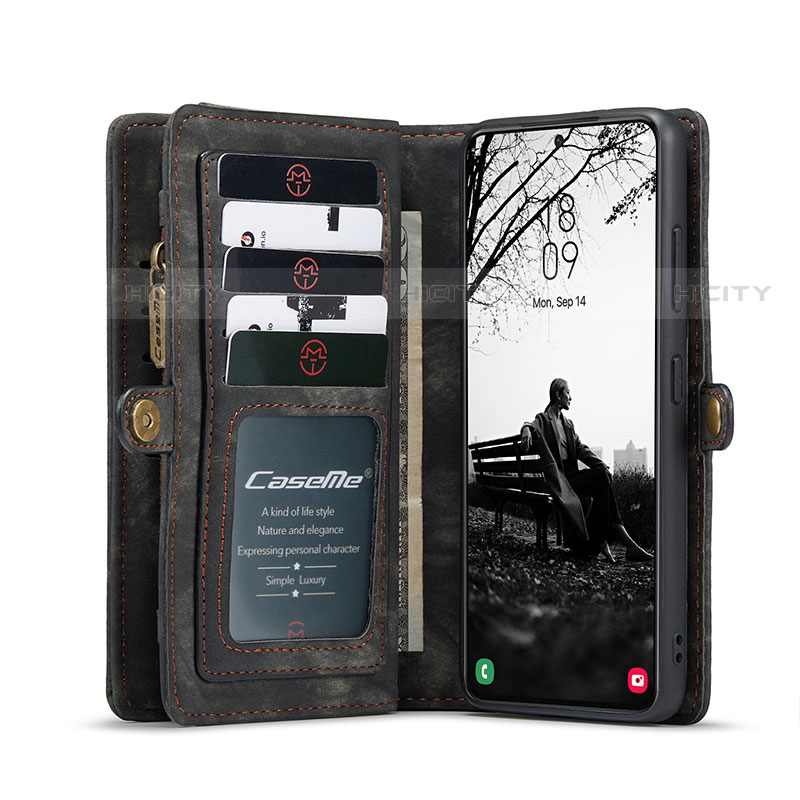 Handytasche Stand Schutzhülle Flip Leder Hülle C04S für Samsung Galaxy S21 FE 5G groß