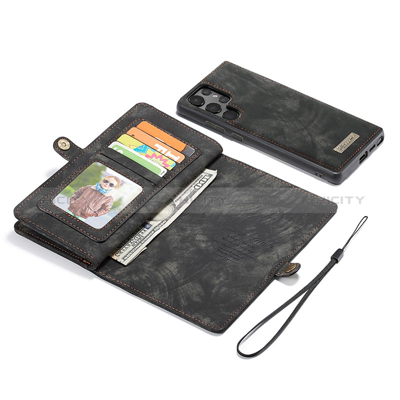 Handytasche Stand Schutzhülle Flip Leder Hülle C04S für Samsung Galaxy S24 Ultra 5G groß