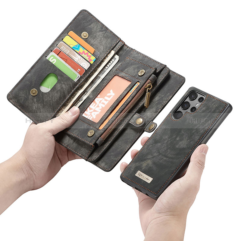 Handytasche Stand Schutzhülle Flip Leder Hülle C04S für Samsung Galaxy S24 Ultra 5G groß