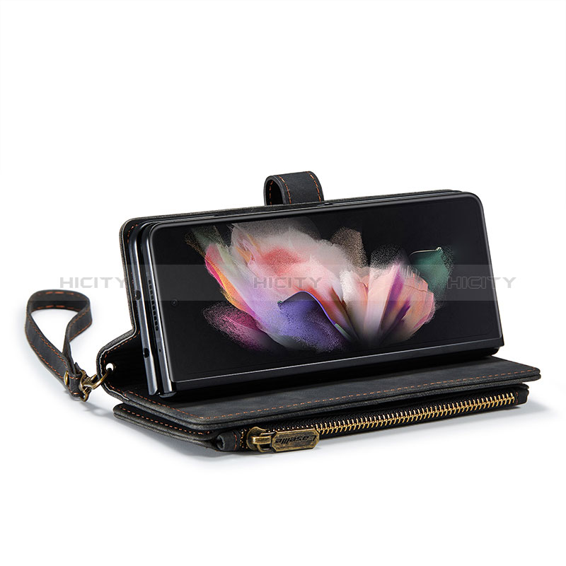 Handytasche Stand Schutzhülle Flip Leder Hülle C04S für Samsung Galaxy Z Fold3 5G