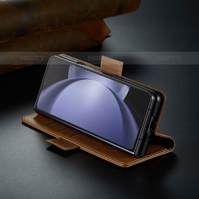 Handytasche Stand Schutzhülle Flip Leder Hülle C04S für Samsung Galaxy Z Fold5 5G