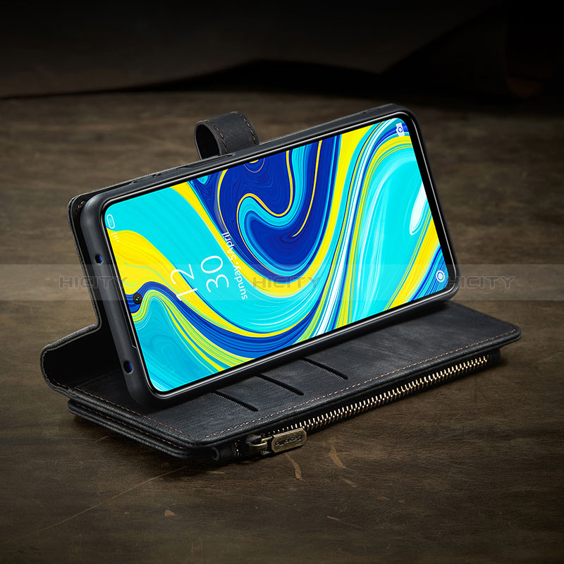 Handytasche Stand Schutzhülle Flip Leder Hülle C04S für Xiaomi Redmi Note 9 Pro Max groß