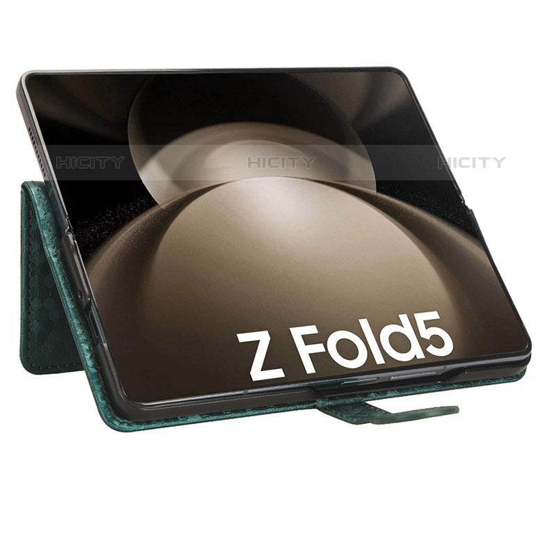 Handytasche Stand Schutzhülle Flip Leder Hülle C04X für Samsung Galaxy Z Fold5 5G groß