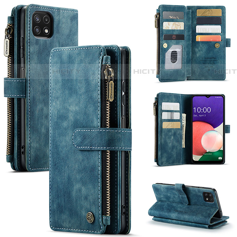 Handytasche Stand Schutzhülle Flip Leder Hülle C05S für Samsung Galaxy F42 5G groß