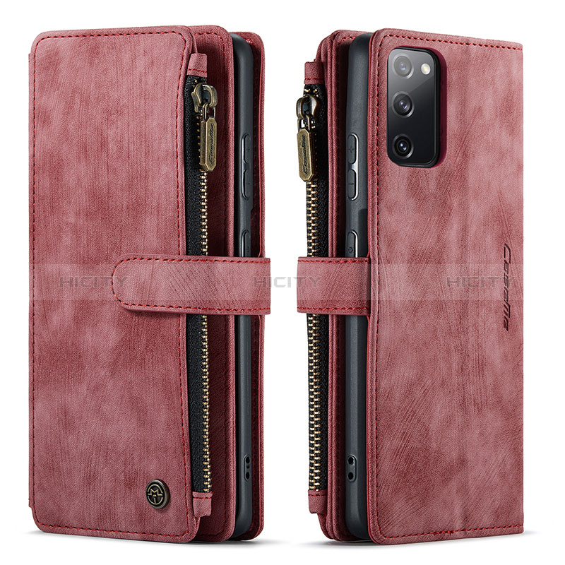 Handytasche Stand Schutzhülle Flip Leder Hülle C05S für Samsung Galaxy S20 FE 4G Rot Plus