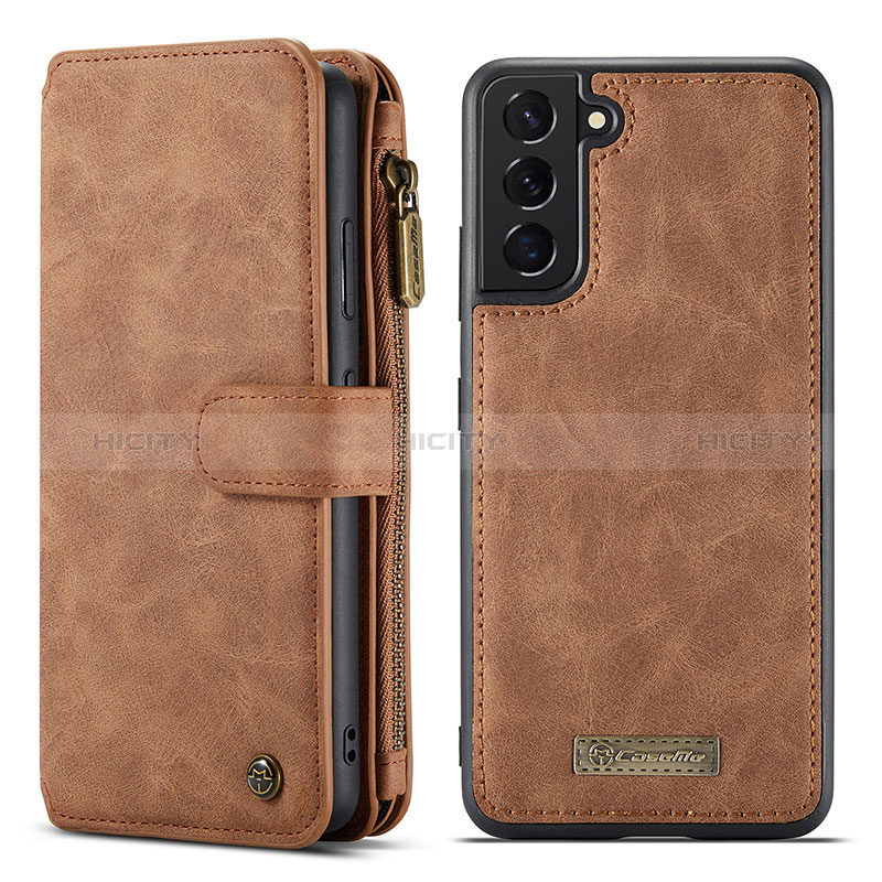 Handytasche Stand Schutzhülle Flip Leder Hülle C05S für Samsung Galaxy S24 5G Braun Plus