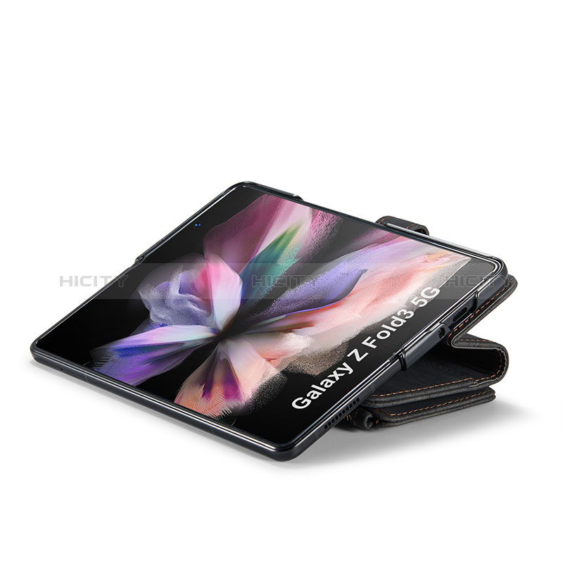 Handytasche Stand Schutzhülle Flip Leder Hülle C05S für Samsung Galaxy Z Fold3 5G groß