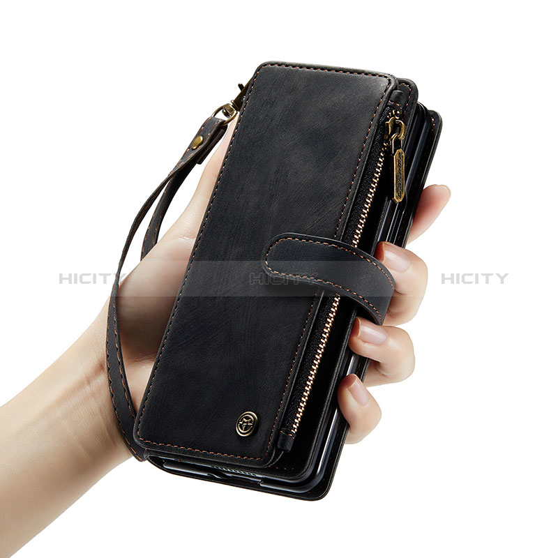 Handytasche Stand Schutzhülle Flip Leder Hülle C05S für Samsung Galaxy Z Fold3 5G groß