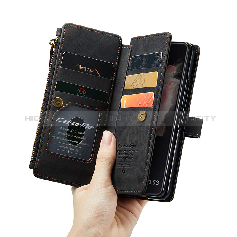 Handytasche Stand Schutzhülle Flip Leder Hülle C05S für Samsung Galaxy Z Fold3 5G groß