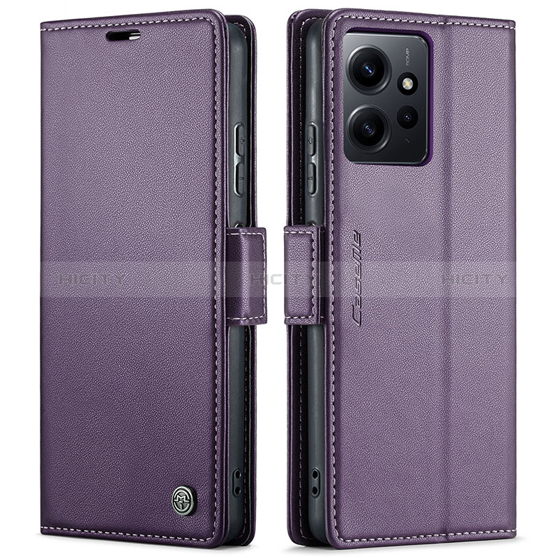 Handytasche Stand Schutzhülle Flip Leder Hülle C05S für Xiaomi Redmi Note 12 4G Violett Plus