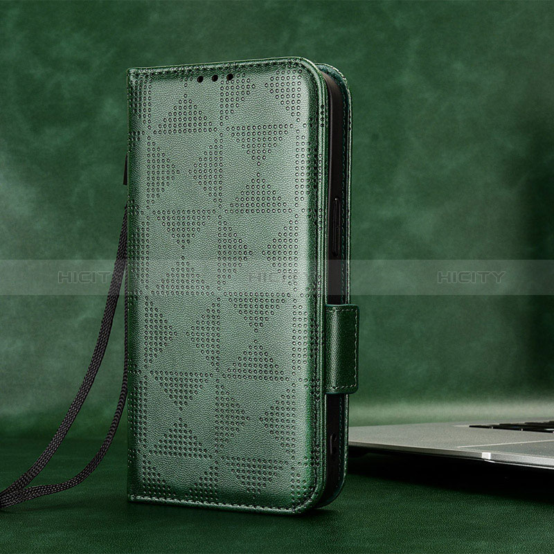 Handytasche Stand Schutzhülle Flip Leder Hülle C05X für Huawei P60 Art Grün