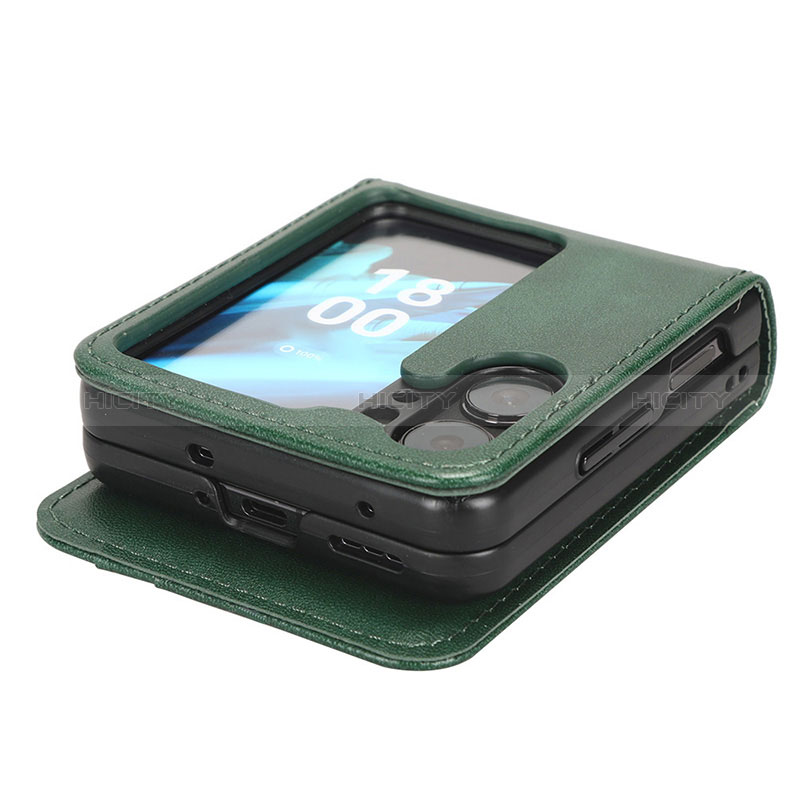 Handytasche Stand Schutzhülle Flip Leder Hülle C05X für Oppo Find N2 Flip 5G groß