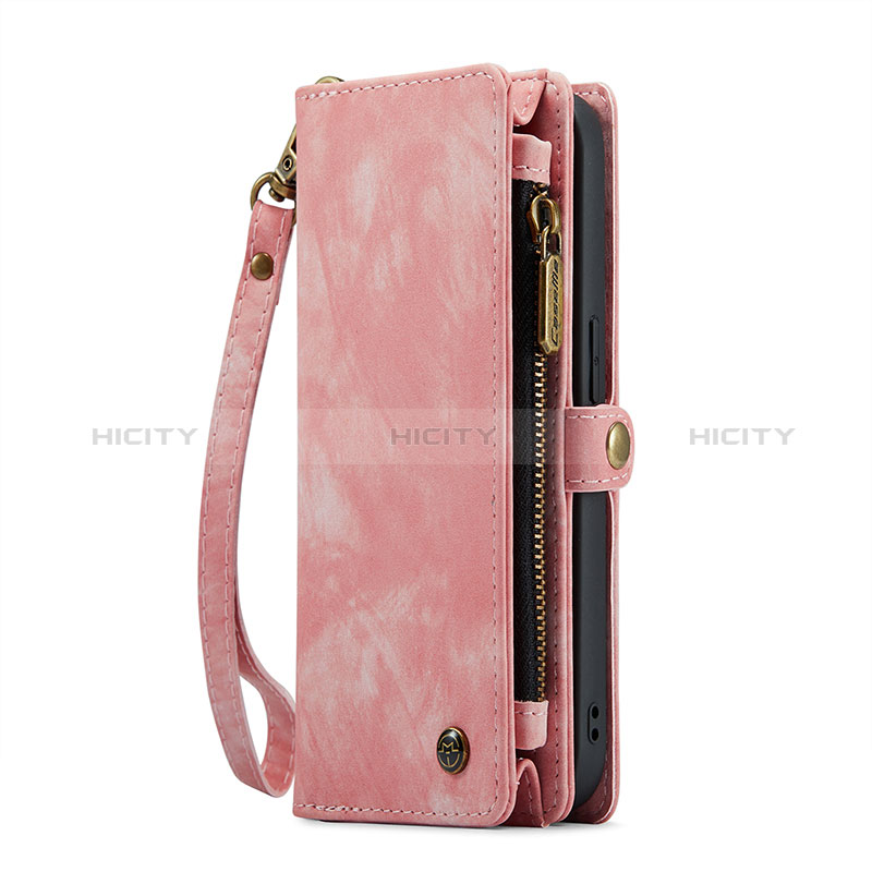 Handytasche Stand Schutzhülle Flip Leder Hülle C06S für Apple iPhone 13 Pro Rosa