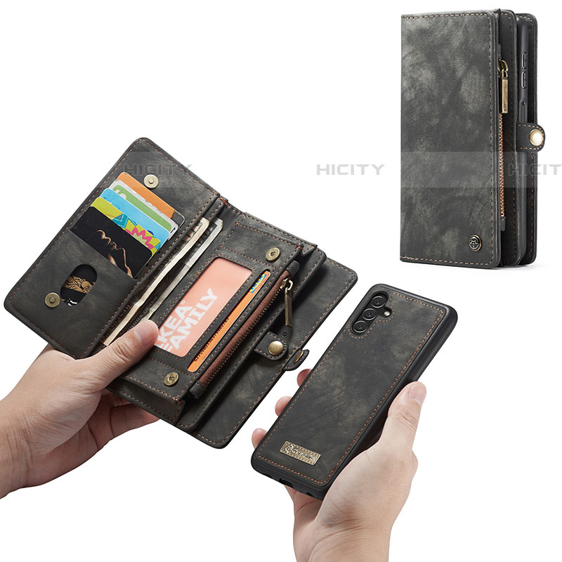 Handytasche Stand Schutzhülle Flip Leder Hülle C06S für Samsung Galaxy A04s Schwarz Plus