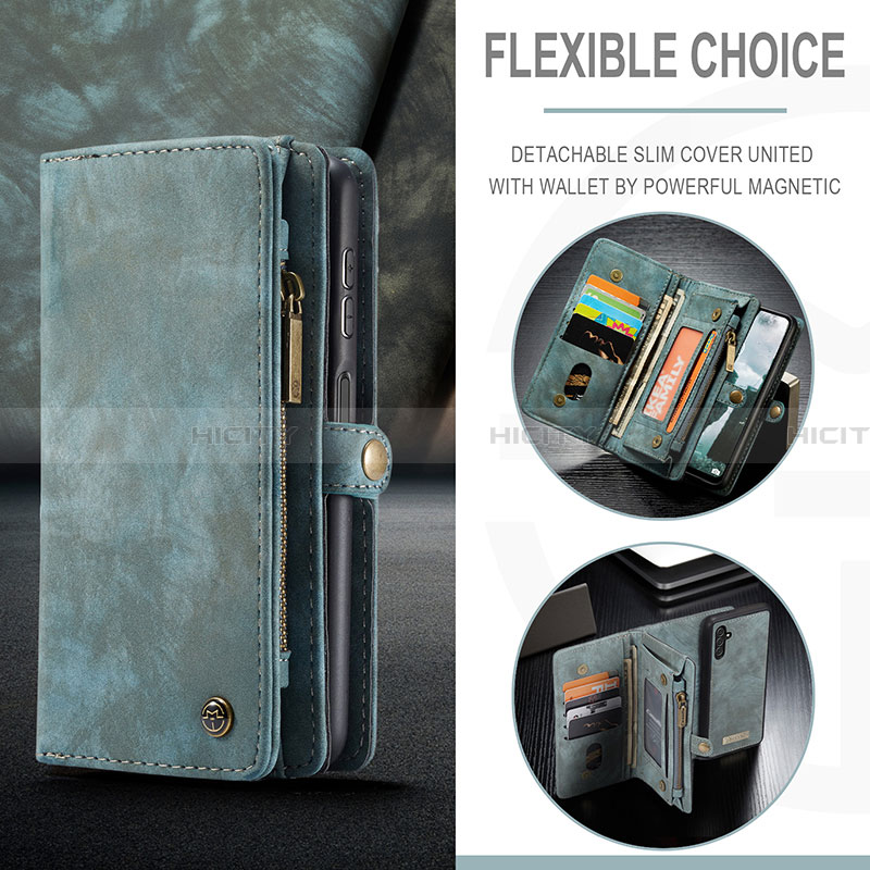 Handytasche Stand Schutzhülle Flip Leder Hülle C06S für Samsung Galaxy A13 5G groß