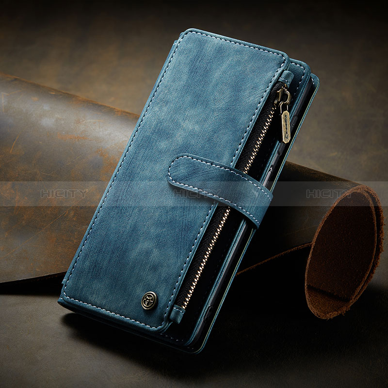 Handytasche Stand Schutzhülle Flip Leder Hülle C06S für Samsung Galaxy M12 Blau