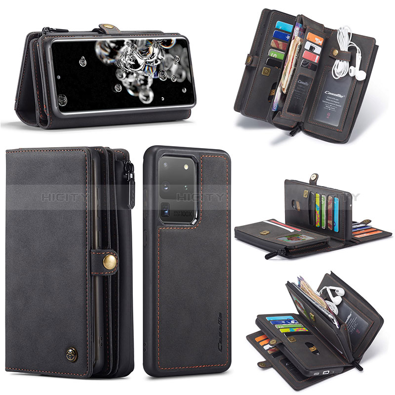 Handytasche Stand Schutzhülle Flip Leder Hülle C06S für Samsung Galaxy S20 Ultra 5G groß