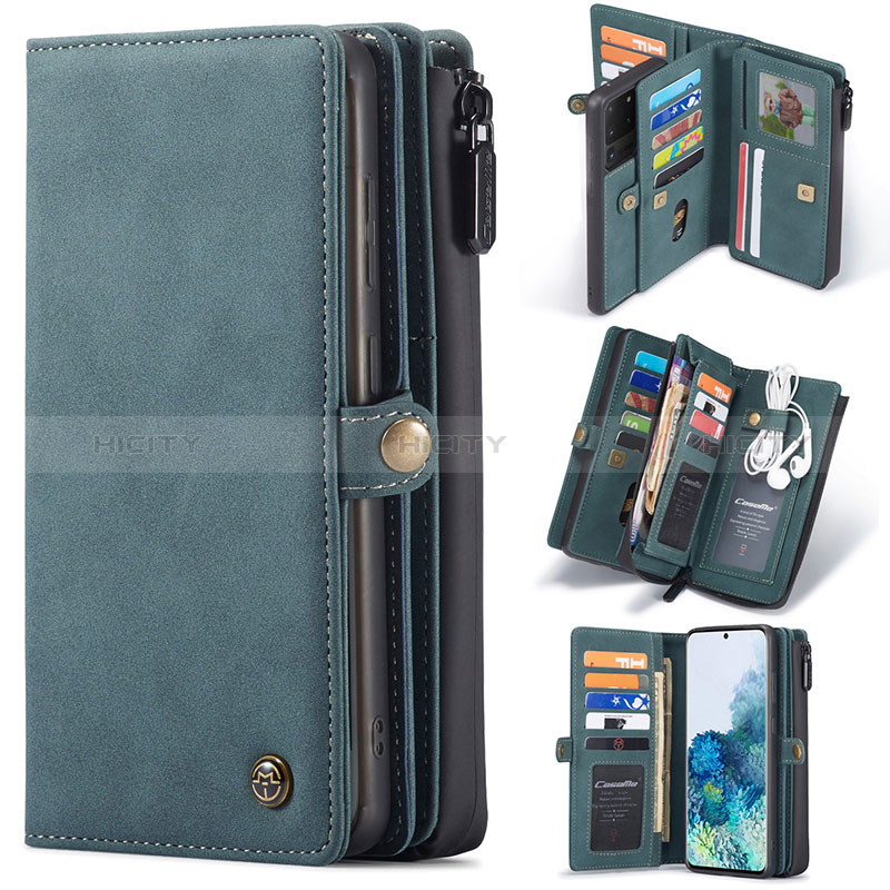 Handytasche Stand Schutzhülle Flip Leder Hülle C06S für Samsung Galaxy S20 Ultra Blau Plus