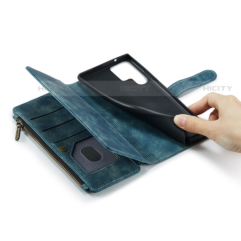 Handytasche Stand Schutzhülle Flip Leder Hülle C06S für Samsung Galaxy S21 Ultra 5G groß