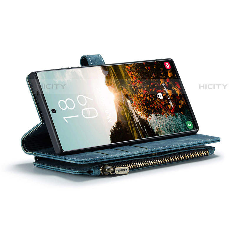 Handytasche Stand Schutzhülle Flip Leder Hülle C06S für Samsung Galaxy S21 Ultra 5G groß