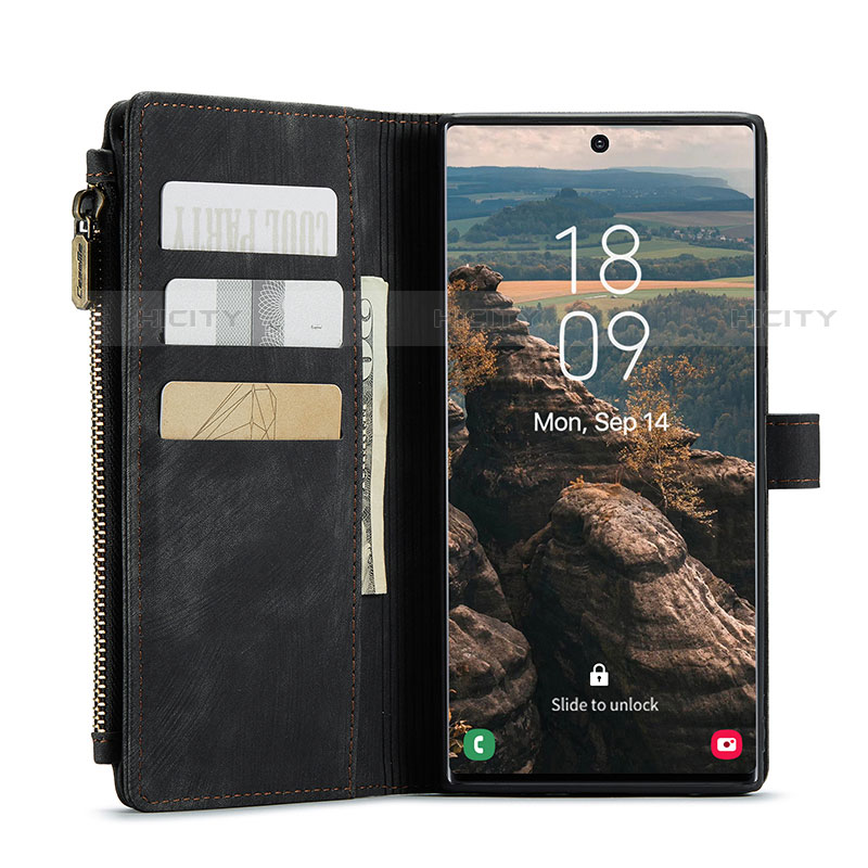 Handytasche Stand Schutzhülle Flip Leder Hülle C06S für Samsung Galaxy S21 Ultra 5G groß