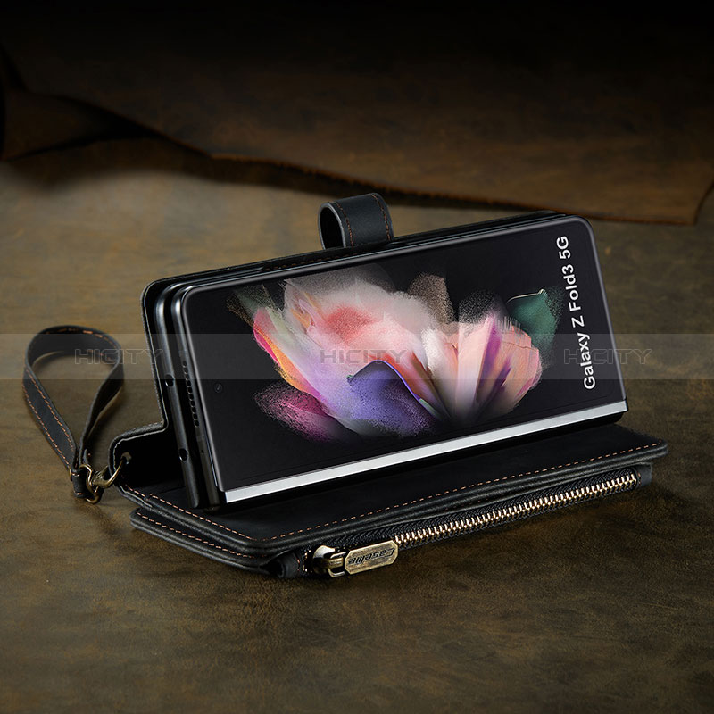 Handytasche Stand Schutzhülle Flip Leder Hülle C06S für Samsung Galaxy Z Fold3 5G