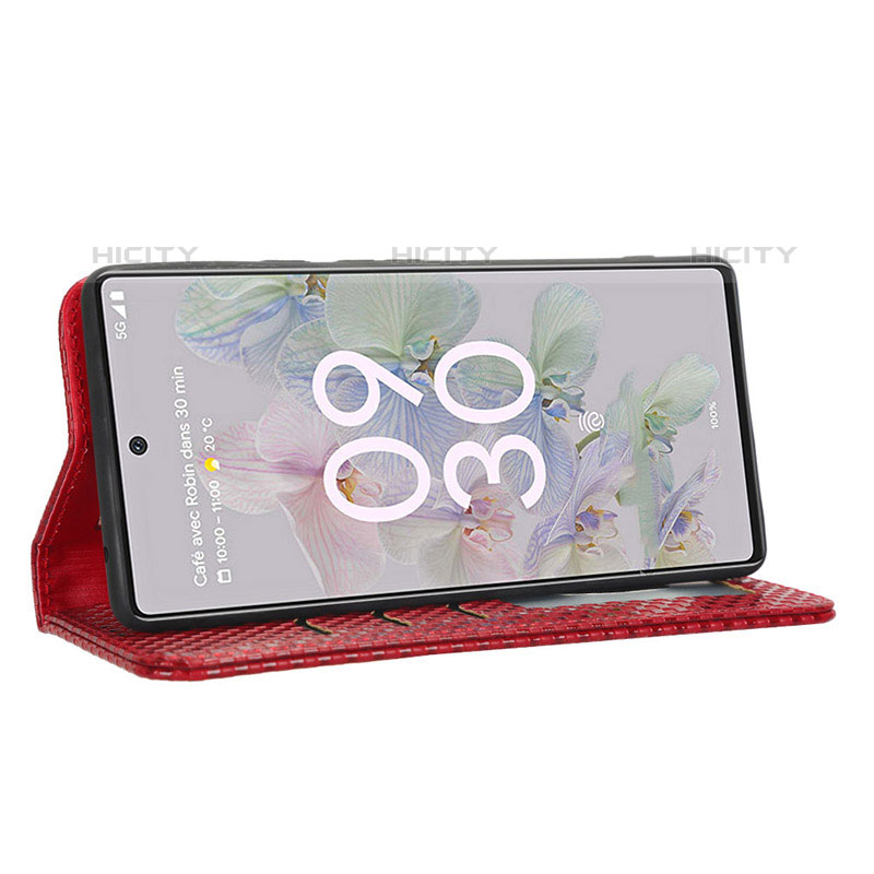 Handytasche Stand Schutzhülle Flip Leder Hülle C06X für Google Pixel 6a 5G groß