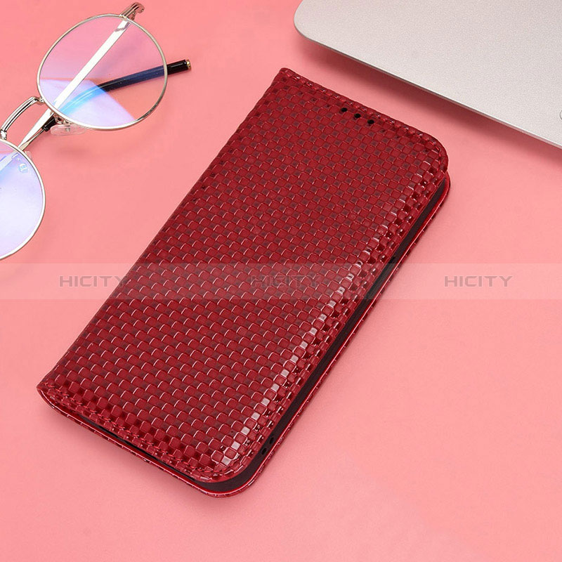 Handytasche Stand Schutzhülle Flip Leder Hülle C06X für Huawei Honor X8 4G Rot