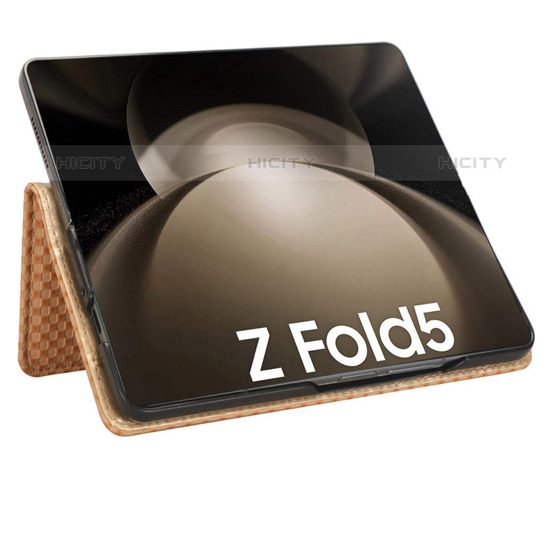 Handytasche Stand Schutzhülle Flip Leder Hülle C06X für Samsung Galaxy Z Fold5 5G