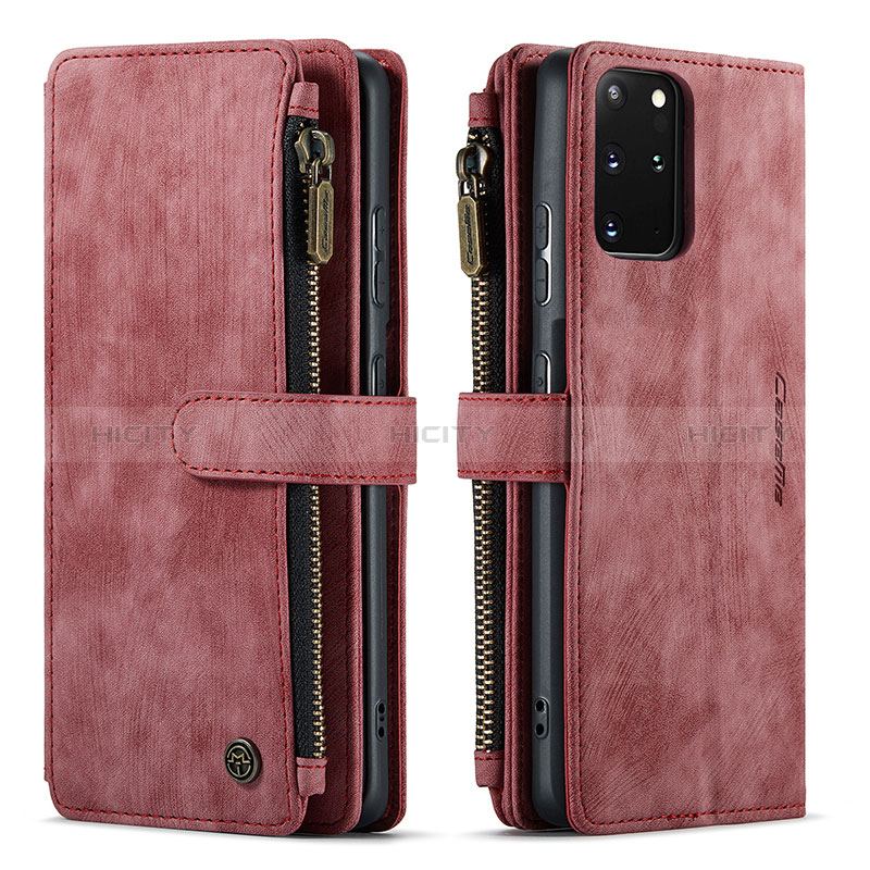 Handytasche Stand Schutzhülle Flip Leder Hülle C07S für Samsung Galaxy S20 Plus 5G Rot Plus